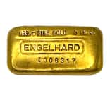 5 oz Engelhard Gold Vintage Loaf Style Bar .9999 Fine