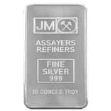 New - 10 oz Johnson Matthey (JM) Silver Bar .999 Fine