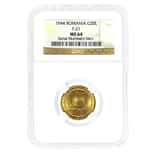 1944 Romania 20 Lei Romanian Kings Gold Coin NGC MS 64