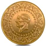 Turkey Gold 100 Kurush Ataturk Abrasions (1942-2010, Random Year)