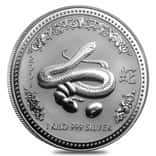 2001 1 Kilo Silver Lunar Year of The Snake BU Australian Perth Mint In Cap
