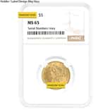 $5 Gold Half Eagle Liberty Head NGC MS 65 (Random Year)