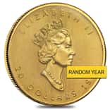 1/2 oz Canadian Gold Maple Leaf $20 Coin Scruffy (Random Year)