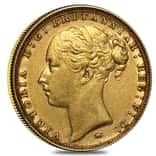 1872-1887 M Australia Gold Sovereign Victoria Young Head (Avg Circ)