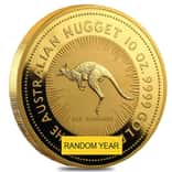 10 oz Australian Gold Kangaroo/Nugget Perth Mint BU (Random Year)