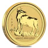 1997 1/20 oz Gold Lunar Ox BU Australian Perth Mint Series I