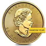 1/2 oz Canadian Gold Maple Leaf $20 Coin (Random Year)