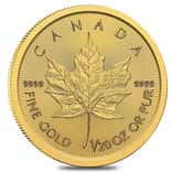 2025 1/20 oz Canadian Gold Maple Leaf $1 Coin BU (Sealed)