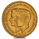1953 Luxembourg 20 Francs Royal Wedding Gold Coin BU AGW .1867 oz