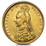 1887-1893-S Australia Gold Sovereign Victoria Jubilee Head Avg Circ