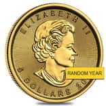 1/10 oz Canadian Gold Maple Leaf $5 Coin (Random Year)