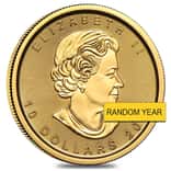 1/4 oz Canadian Gold Maple Leaf $10 Coin (Random Year)