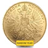Gold at Spot - 100 Corona Austrian Gold Coin AU/BU (Random Year)