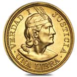 1 Libra Peru Gold Coin AU/BU AGW .2354 oz (Random Year)
