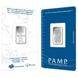 5 Gram PAMP Suisse Lady Fortuna Silver Bar .999 Fine (In Assay)
