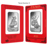 1 oz PAMP Suisse Year of the Mouse / Rat Platinum Bar (In Assay) Serial #5