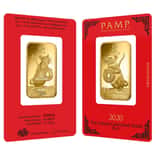 1 oz PAMP Suisse Year of the Mouse / Rat Gold Bar (In Assay)