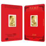 5 Gram PAMP Suisse Year of the Mouse / Rat Gold Bar (in Assay)