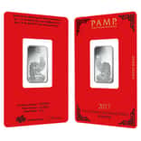 10 gram PAMP Suisse Year of the Rooster Silver Bar (In Assay)