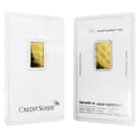 2.5 gram Credit Suisse Gold Bar .9999 Fine (In Assay)
