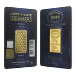 20 gram Istanbul Gold Refinery (IGR) Bar .9999 Fine (In Assay)