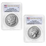 2025-S Morgan and Peace Silver Dollar Reverse Proof 2-Coin Set PCGS PF 70 FDOI