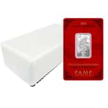 Box of 25 - 2025 10 Gram PAMP Suisse Lunar White Snake Silver Bar (in Assay)