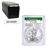 Lot of 20 - 2021 (P) 1 oz Silver American Eagle PCGS MS 69 FS (Philadelphia) Emergency Issue