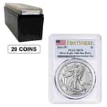 Box of 20 - 2024 (P) Star Privy 1 oz Silver American Eagle PCGS MS 70 FS (Flag)