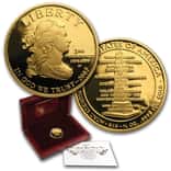 2007 W 1/2 oz $10 First Spouse - Jefferson's Liberty Gold Proof Coin (w/Box & COA)