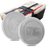 Box of 250 - 2024 New Zealand 1 oz NY Yankees Baseball Silver Round .999 Fine