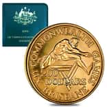 1982 Australia $200 Brisbane Commonwealth Games Gold Coin BU AGW .2948 oz