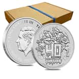 Box of 100 - 2024 1 oz Tuvalu Teenage Mutant Ninja Turtles™ 40th Ann. Silver Coin BU