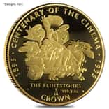 1996 1/10 oz Gibraltar Centenary of the Cinema Proof/BU Gold Coin .9999 Fine (Random Design)