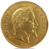 France 100 Francs Napoleon III Laureate Head Gold Coin Avg Circ (Random Year)