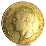 France 40 Francs Napoleon I Gold Coin AGW .3734 oz Avg Circ (Random Year, 1804-1805)