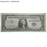 $1 Silver Certificate Currency Note Gutter Fold Error Avg Circ (Random Year)