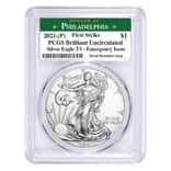 2021 (P) 1 oz Silver American Eagle PCGS BU FS (Philadelphia) Emergency Issue