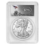 2020-W V75 Privy 1 oz Proof Silver American Eagle End of WWII 75th Anniv PCGS PF 69 (Iwo Jima Label)