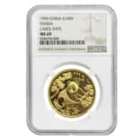 1992 1 oz Chinese Gold Panda 100 Yuan Large Date NGC MS 69