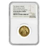 2019 Great Britain 1/4 oz Proof Gold Queen's Beasts (Falcon) Coin NGC PF 69 UCAM