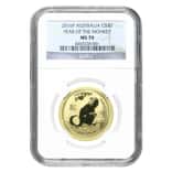 2016 1/2 oz Gold Lunar Year of The Monkey Australia Perth Mint NGC MS 70