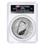 2019 P Apollo 11 50th Anniversary Proof Silver Dollar Comm. PCGS PF 70 FS (Moon Label)