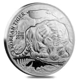 2018 10 oz South Korea Silver Tiger Medal BU