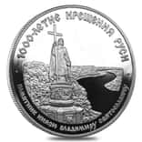 1988 1 oz Russia Palladium Christianity Millennium 25 Roubles Proof Coin (w/COA)