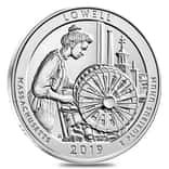 2019 5 oz Silver America the Beautiful ATB Massachusetts Lowell National Historical Park Coin