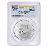 2019 South Africa 1 oz Silver Krugerrand PCGS MS 69 First Strike