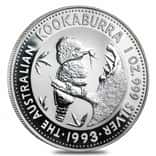 1993 1 oz Silver Australian Kookaburra Perth Mint .999 Fine BU In Cap