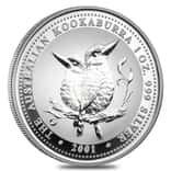 2001 1 oz Silver Australian Kookaburra Perth Mint .999 Fine BU