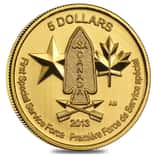 1/4 oz Gold Canada Special Service Force $5 Coin BU (Random Year)